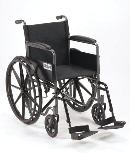 Complete Medical Wheelchairs & Accessories Wheelchair 18" w/Fixed Full Arms & Swingaway Det Footrests