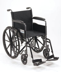 Complete Medical Wheelchairs & Accessories Wheelchair 18" w/Fixed Full Arms & Swingaway Det Footrests