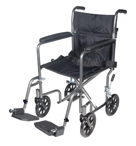 Complete Medical Wheelchairs & Accessories Wheelchair Transport 19" Silver Vein Finish