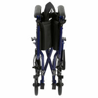 Complete Medical Wheelchairs & Accessories Wheelchair Transport Lightweight Blue 17"