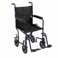 Complete Medical Wheelchairs & Accessories Wheelchair Transport Lightweight Blue 17"