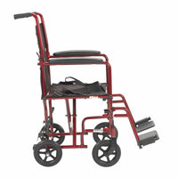 Complete Medical Wheelchairs & Accessories Wheelchair Transport Lightweight Red 17"