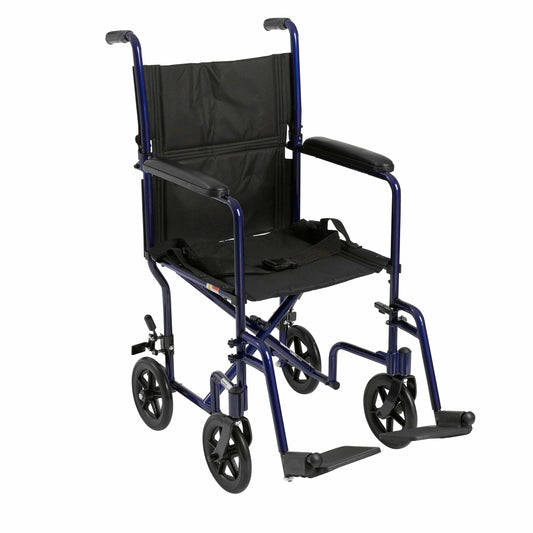 Wheelchair Transport Lightweight Blue 19"