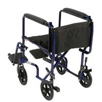 Complete Medical Wheelchairs & Accessories Wheelchair Transport Lightweight Blue 19"
