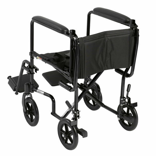 Wheelchair Transport Lightweight Black 19"