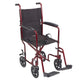 Complete Medical Wheelchairs & Accessories Wheelchair Transport Lightweight Red 19"