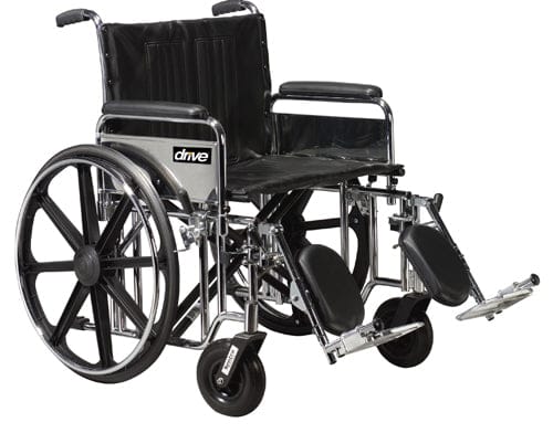 Complete Medical Wheelchairs & Accessories Bariatric Wheelchair, Rem Desk S/A Footrests, 22" Wide