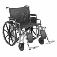 Complete Medical Wheelchairs & Accessories Bariatric Wheelchair Rem Desk Arms, 24" Wide, Elev Legrests