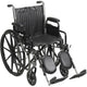 Complete Medical Wheelchairs & Accessories Wheelchair Econ Rem Desk Arms 20" w/ELR Dual Axle K1/K2