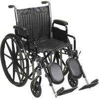 Complete Medical Wheelchairs & Accessories Wheelchair Econ Rem Full Arms 20" w/ Swing-Away Footrests