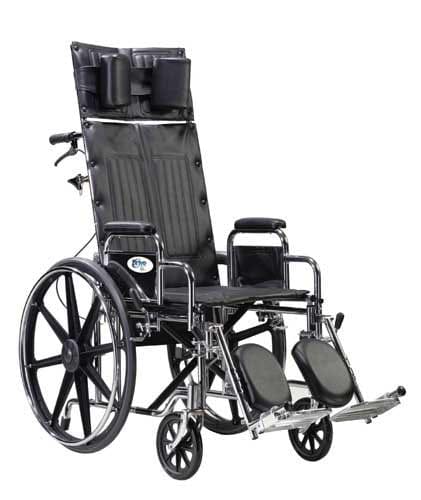 Complete Medical Wheelchairs & Accessories Wheelchair Full Reclining 22" W/Removable Desk Arms
