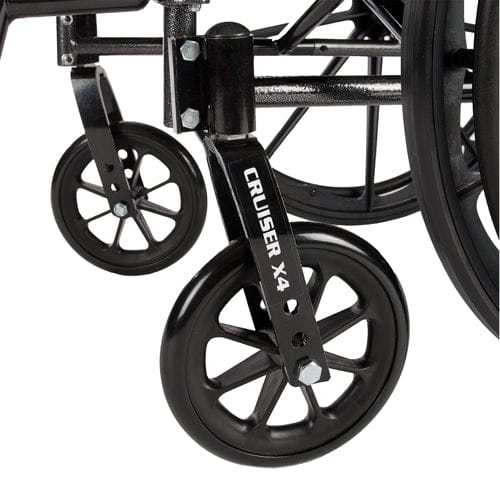 Complete Medical Wheelchairs & Accessories Cruiser X4 W/C 20" w/SF & Ht Adj Flip-Back Desk Arms