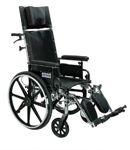 Complete Medical Wheelchairs & Accessories Viper Plus Reclining W/C 18" Adj Hgt Flip Full Arms, SEL