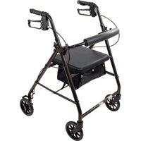 Complete Medical Mobility Products Aluminum Rollator w/Loop Brake Black, 4-Wheel