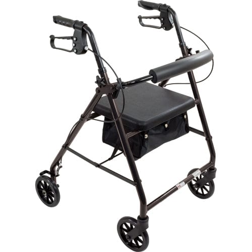 Aluminum Rollator w/Loop Brake Black, 4-Wheel
