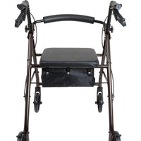 Complete Medical Mobility Products Aluminum Rollator w/Loop Brake Black, 4-Wheel
