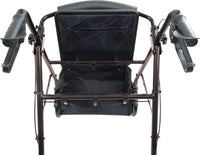 Complete Medical Mobility Products Aluminum Rollator w/Loop Brake Black, 4-Wheel