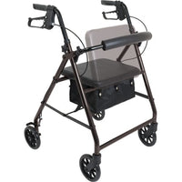Complete Medical Mobility Products Aluminum Rollator w/Loop Brake Black, 4-Wheel