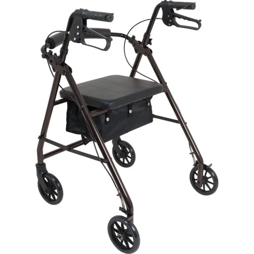 Complete Medical Mobility Products Aluminum Rollator w/Loop Brake Black, 4-Wheel