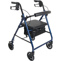 Complete Medical Mobility Products Aluminum Rollator w/Loop Brake Blue, 4-Wheel