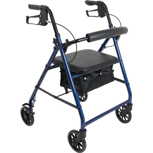 Aluminum Rollator w/Loop Brake Blue, 4-Wheel