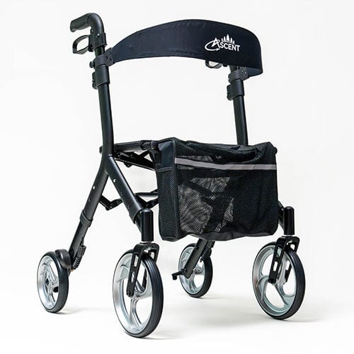 Complete Medical Mobility Products Ascent Euro-Style Rollator Textured Black