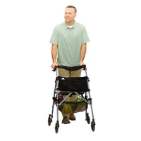 Complete Medical Mobility Products Wonder Rollator Black Walnut, Heavy Duty