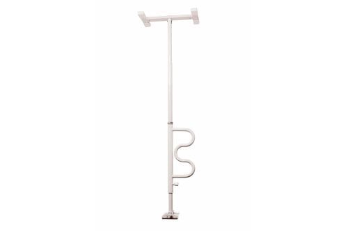 Complete Medical Aids to Daily Living Bathtub Security Pole & Curve Grab Bar White