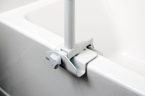 Complete Medical Aids to Daily Living Bathtub Security Pole & Curve Grab Bar White