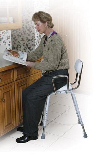 Complete Medical Aids to Daily Living Kitchen (All-Purpose) Stool w/Adjustable Arms