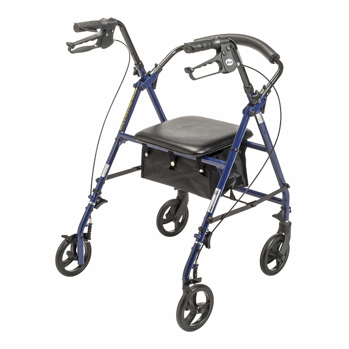 Drive Medical Rollators & Walkers 4 Wheel Rollator drive™ Blue Adjustable Height / Folding Steel Frame