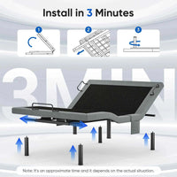 Fold & Travel Mobility Queen Adjustable Bed Frame with Zero Gravity and Wireless Remote