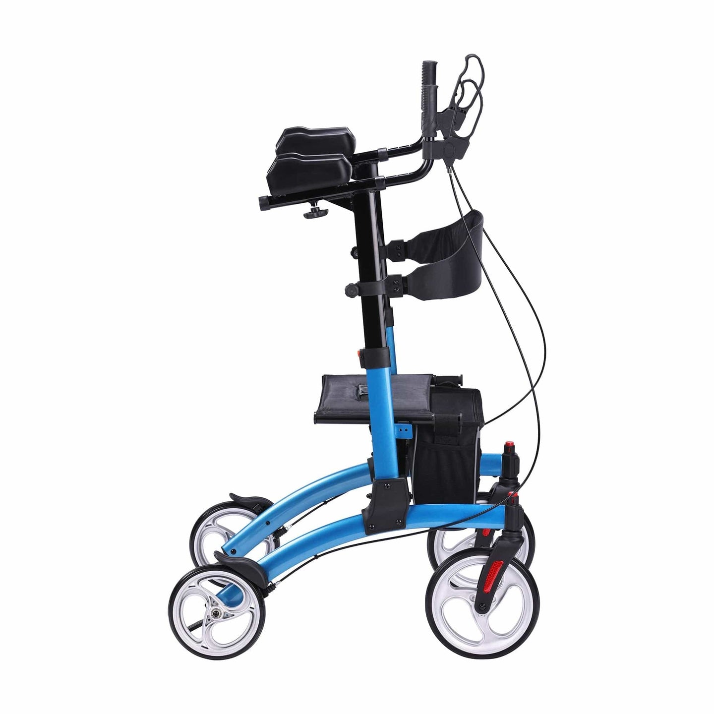 Drive Medical Rollators & Walkers Blue 4 Wheel Rollator drive™ Upright Walker Blue Aluminum Frame