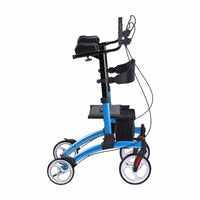 Drive Medical Rollators & Walkers Blue 4 Wheel Rollator drive™ Upright Walker Blue Aluminum Frame