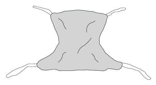 Complete Medical Mobility Products Patient Sling, Full Body Solid Medium 53" x 42"