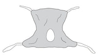 Complete Medical Mobility Products Patient Sling Full Body 53x42" Mesh, Commode Opening, Medium