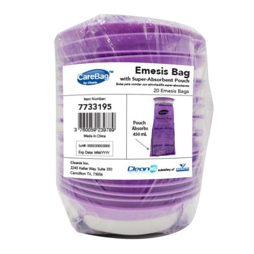 Complete Medical Aids to Daily Living CareBag Emesis Bag w/Super Absorbent Pad, Bx/20
