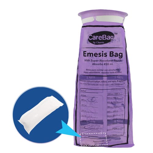 Complete Medical Aids to Daily Living CareBag Emesis Bag w/Super Absorbent Pad, Bx/20