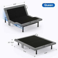 Fold & Travel Mobility Queen Adjustable Bed Frame with Zero Gravity and Wireless Remote