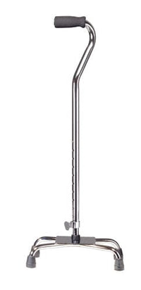 Complete Medical Mobility Products Quad Cane-Small Base with Vinyl Grip