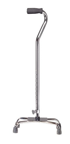 Complete Medical Mobility Products Quad Cane-Small Base with Vinyl Grip