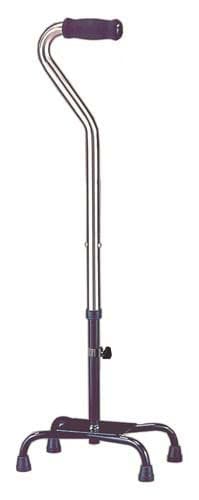 Complete Medical Mobility Products Quad Cane Heavy Duty Chrome Large Base 500# Capacity