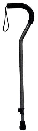 Complete Medical Mobility Products Cane w/ Tab-Loc Silencer Offset Handle Black