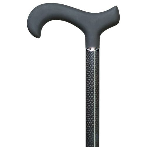 Complete Medical Mobility Products Cane Carbon Fiber Triple Wound Design Black(Soft Touch)Unisex