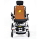 Fold and Travel Electric Wheelchair Fold And Travel Auto Recline Foldable Electric Wheelchair for Adults and Seniors Power Wheelchair (Silver Frame, Brown Seat)