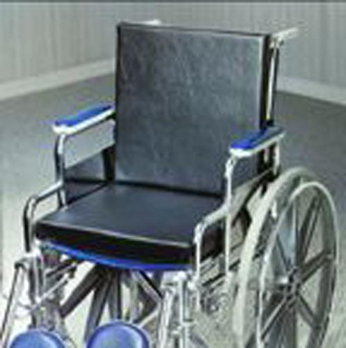 Complete Medical Wheelchairs & Accessories Solid Back Insert Wheelchair Cushion, 18"x16"x1.25",w/Strap