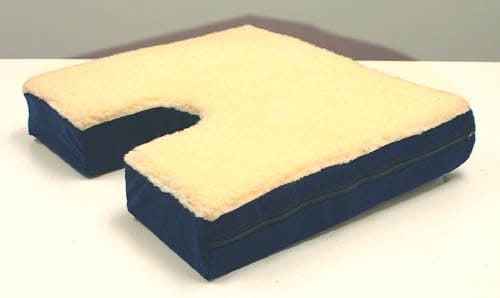 Complete Medical Wheelchairs & Accessories Coccyx Gel Seat Cushion w/ Fleece Top 18"Wx16"D x 3"