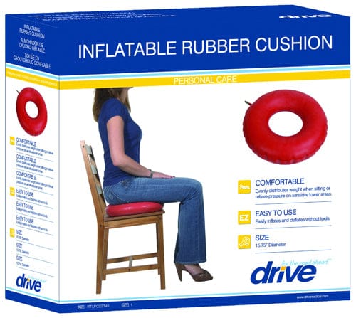 Complete Medical Wheelchairs & Accessories Red Rubber Inflatable Ring 15"/37.5cm Retail Box