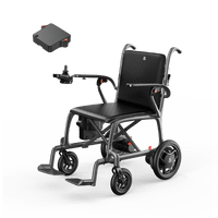 Fold & Travel Mobility Wheelchair Gray Ultra Lightweight Carbon Fiber Electric Wheelchair | Q5