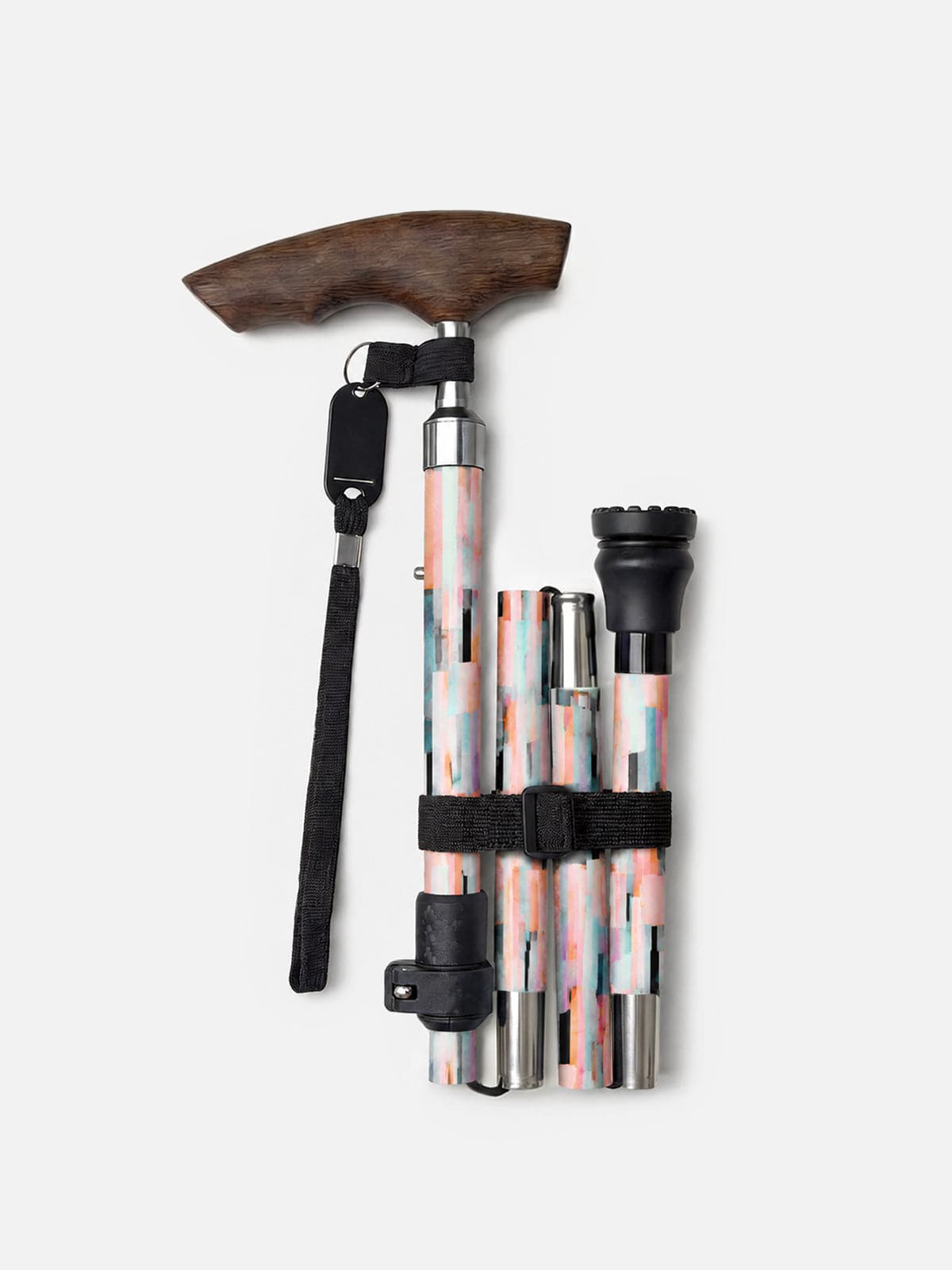 Fold & Travel Mobility Patterned Aluminum Cane – Lightweight Walking Cane | – Model A1